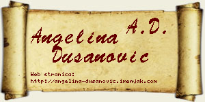 Angelina Dušanović vizit kartica